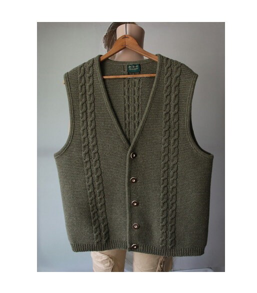 Ameri VINTAGE　MOUTON LIKE KNIT VEST Vintage 1990s Sweater Vest in Beige 🌻 FEATURES • | Depop