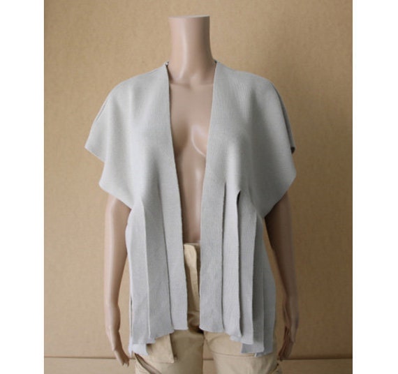 Avantgarde Knit Vest Wool Polyacrylic Cardigan Me… - image 1