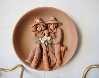 Terracotta Ceramic Plate Home Decoration Plate Wall Decoration