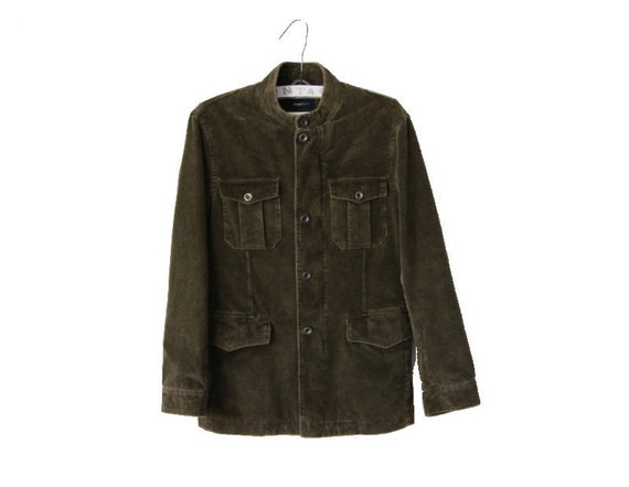 Vintage Zegna Sport Men's Khaki Jacket Corduroy Co