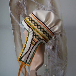 Women's Sami Style Handmade Hat Lapland Scandinavian Folk Art image 3