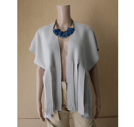 Avantgarde Knit Vest Wool Polyacrylic Cardigan Me… - image 3