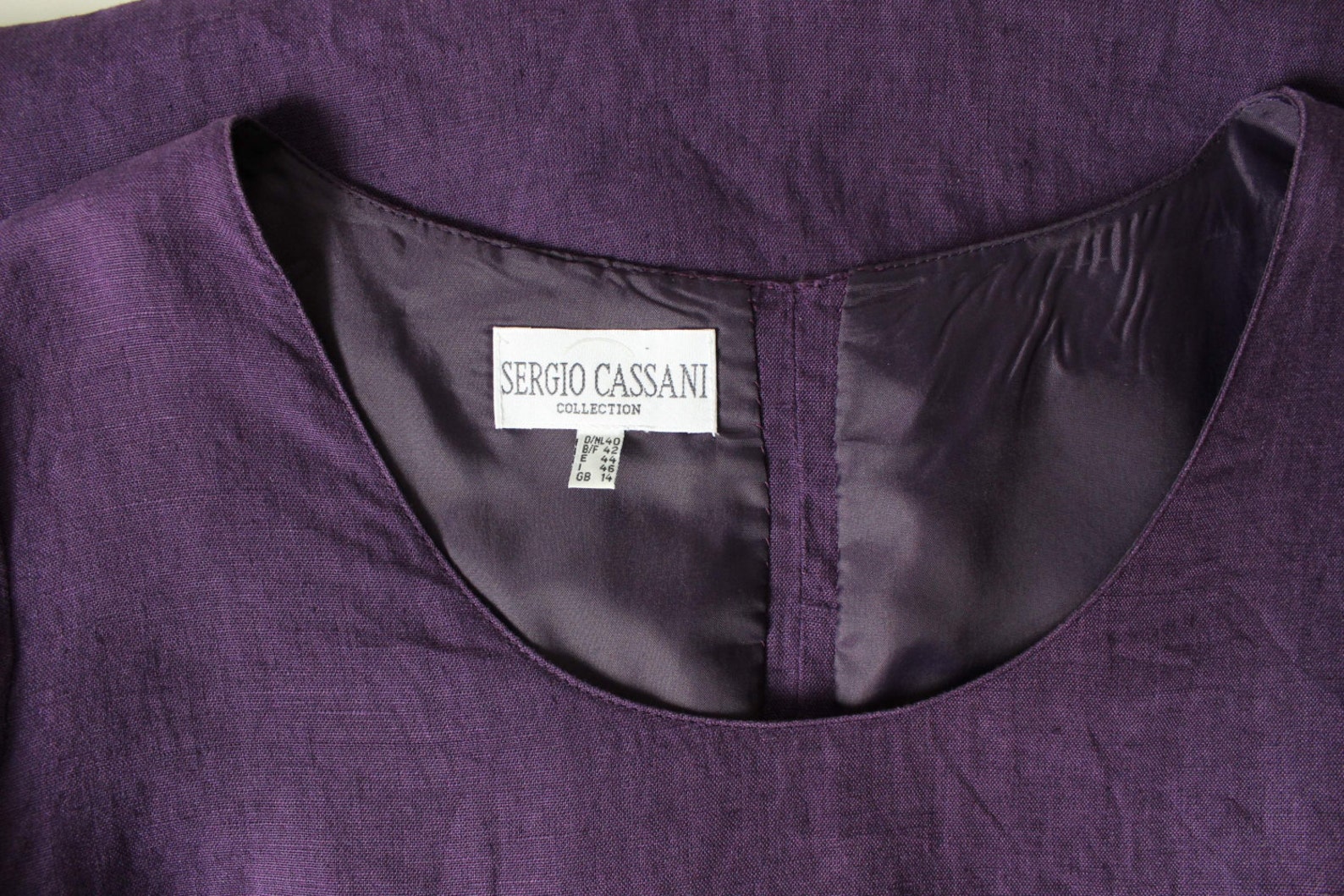 Linen Summer Dress Purple Dress Maxi Short Sleeve Dress Medium | Etsy