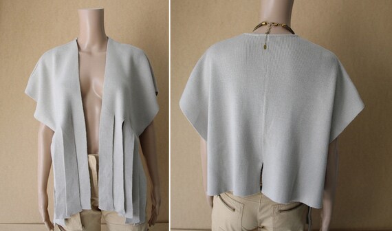 Avantgarde Knit Vest Wool Polyacrylic Cardigan Me… - image 5