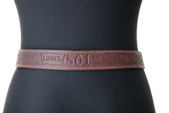 LEVIS 501 Brown Genuine Leather Belt 