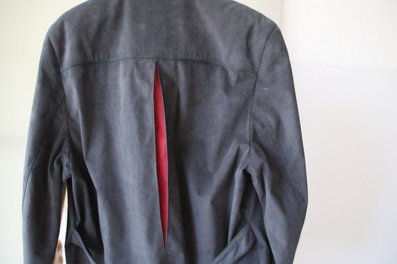 Vintage Polyester Unisex Jacket Gray Bavarian Jac… - image 8