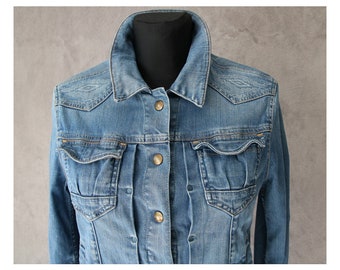 WRANGLER Denim Blue Jacket Women's Jacket Small Size