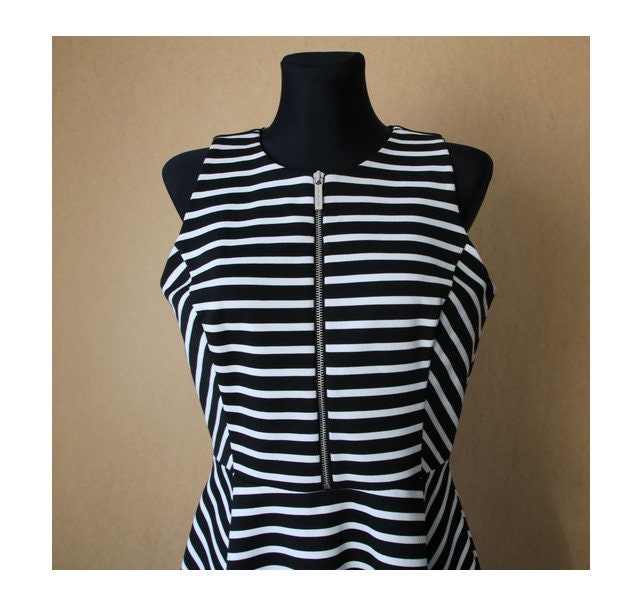 Michael Kors Striped Black White Dress Women's Sleeveless Dress Medium Size  - Etsy Israel