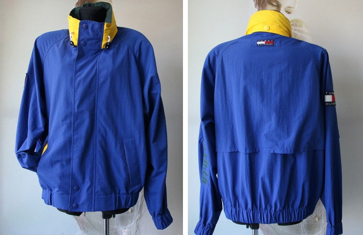 Buy Tommy Hilfiger Men's Blue Yellow Jacket in India - Etsy
