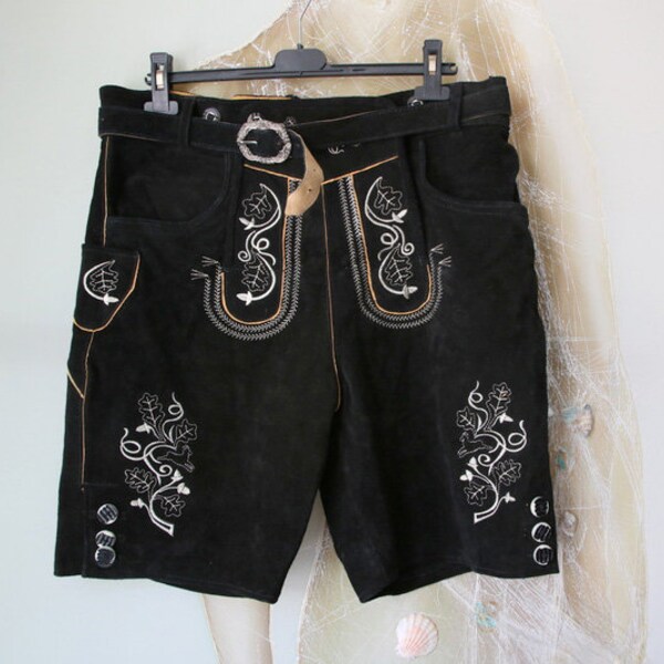 Leather German Shorts Etsy