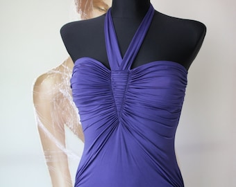 Anna Club by LA PERLA Purple One Piece Swimsuit Bathing Suit Medium Size
