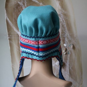 Women's Sami Style Handmade Hat Lapland Scandinavian Folk Art image 6