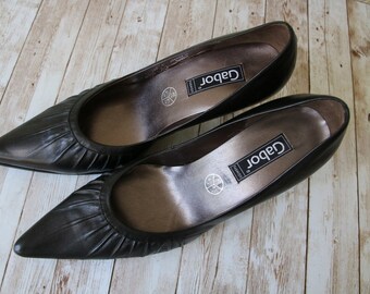 GABOR Leather Shoes Black High Heel Shoes Elegant Pumps Women's Size 40 - Etsy GABOR Leather Shoes Black High Heel Shoes Elegant Pumps Women's Size 40 - Etsy