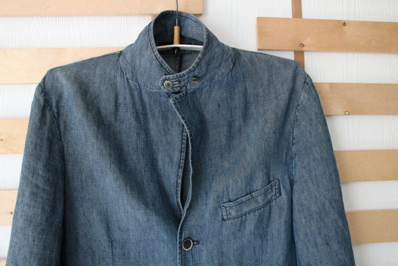 コルネリアーニID コットンジャケット 54 Corneliani ID Men's Blue Gray Jacket Linen Jacket Made in