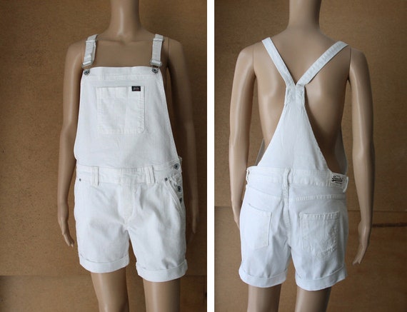 Blue jean shorts overalls sales