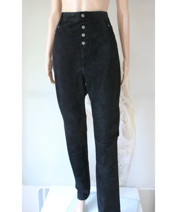 Pantalon daim noir 2025 femme