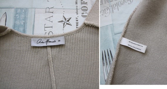 Avantgarde Knit Vest Wool Polyacrylic Cardigan Me… - image 7