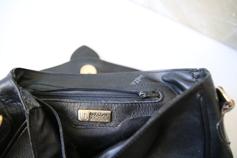 BETTINA ブラック ショルダーバッグ レザー 財布 イタリア製 - Etsy 日本