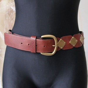 Cintura in similpelle Cintura marrone Accessori donna Taglia S