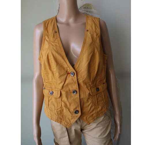 Mustard utility vest clearance
