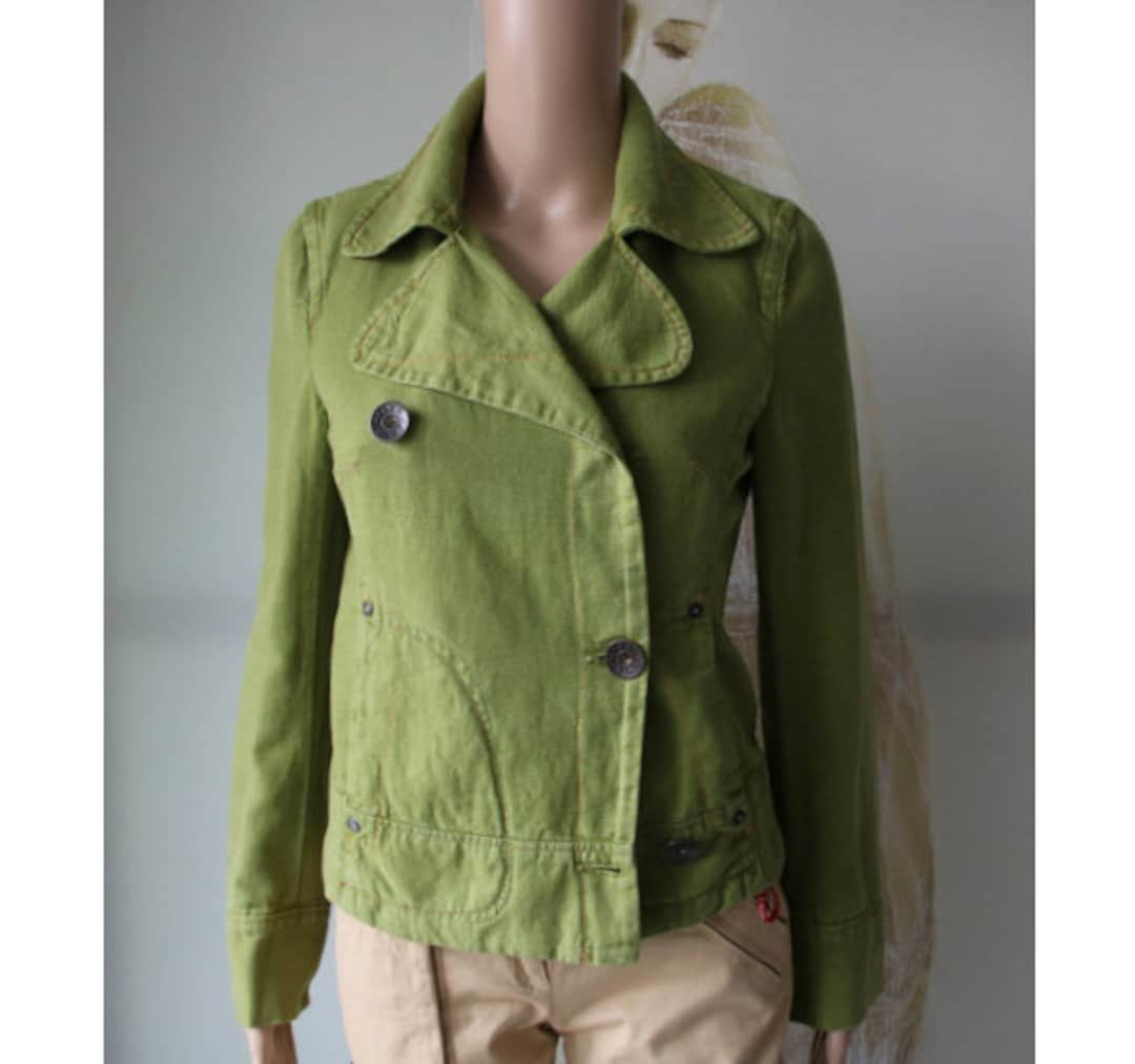 イタリアMISS SIXTYミス•シックスティ毛革 グリーン ショートジャケット ミスシックスティー グリーン レディース ジャケット コットン