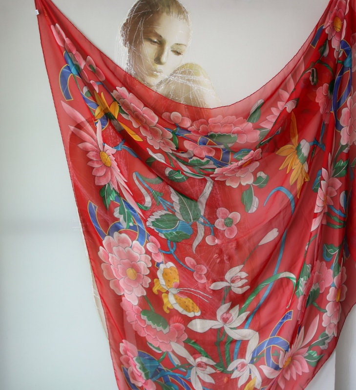 Vintage Silk Fashion CHANEL Scarf Exquisite Multicolor