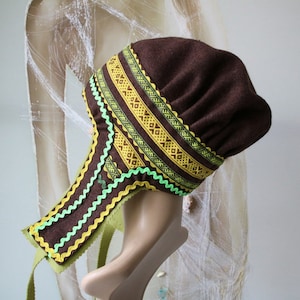 Women's Sami Style Handmade Hat Lapland Scandinavian Folk Art