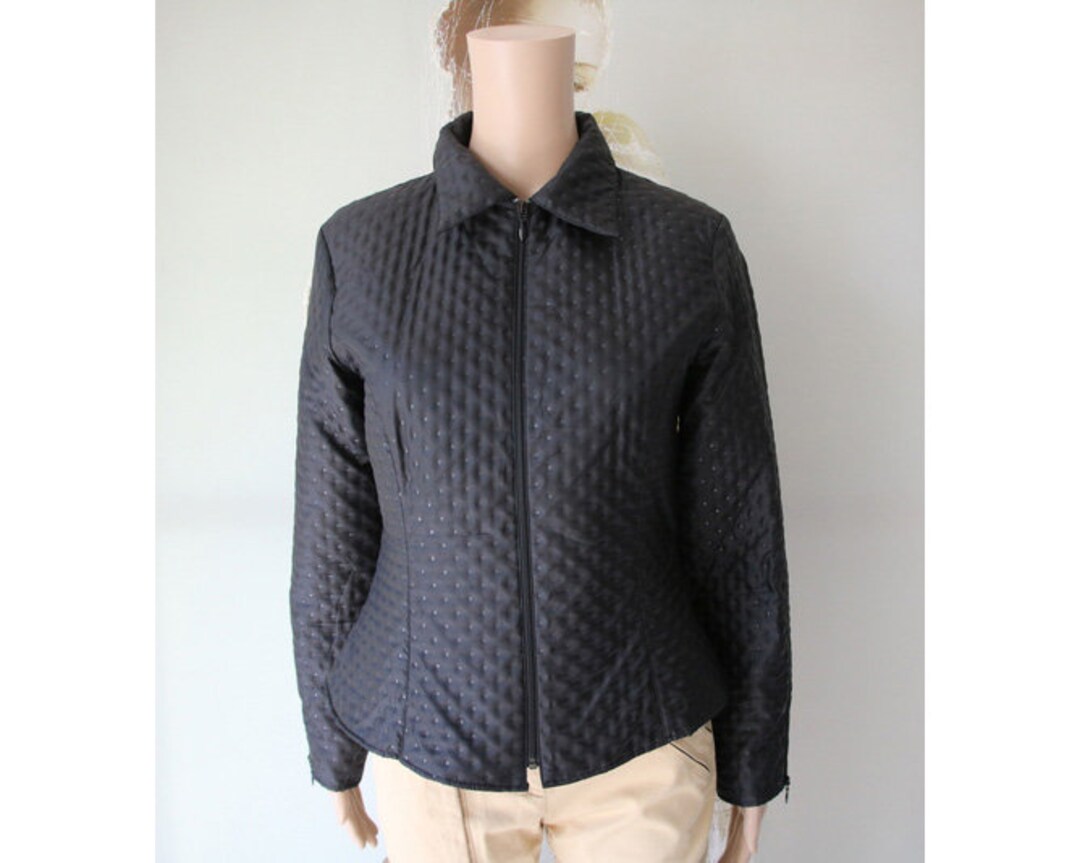 ANNE FONTAINE Paris Blazer Zip-up Black Jacket Medium Size - Etsy