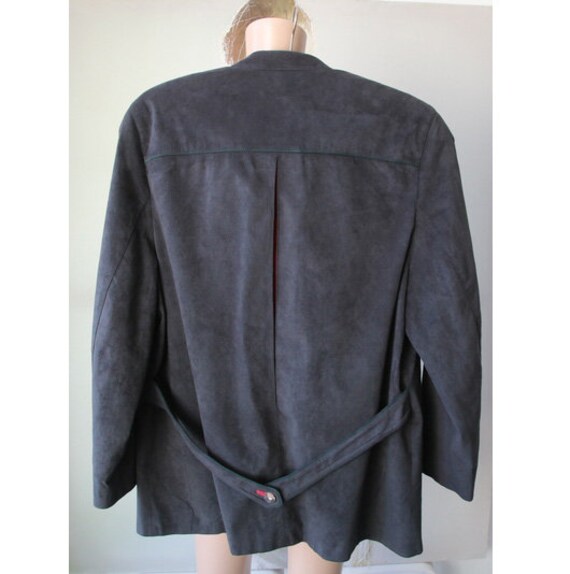 Vintage Polyester Unisex Jacket Gray Bavarian Jac… - image 7