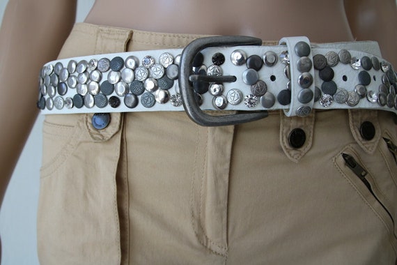 Genuine Leather Belt Metal Studded Belt 