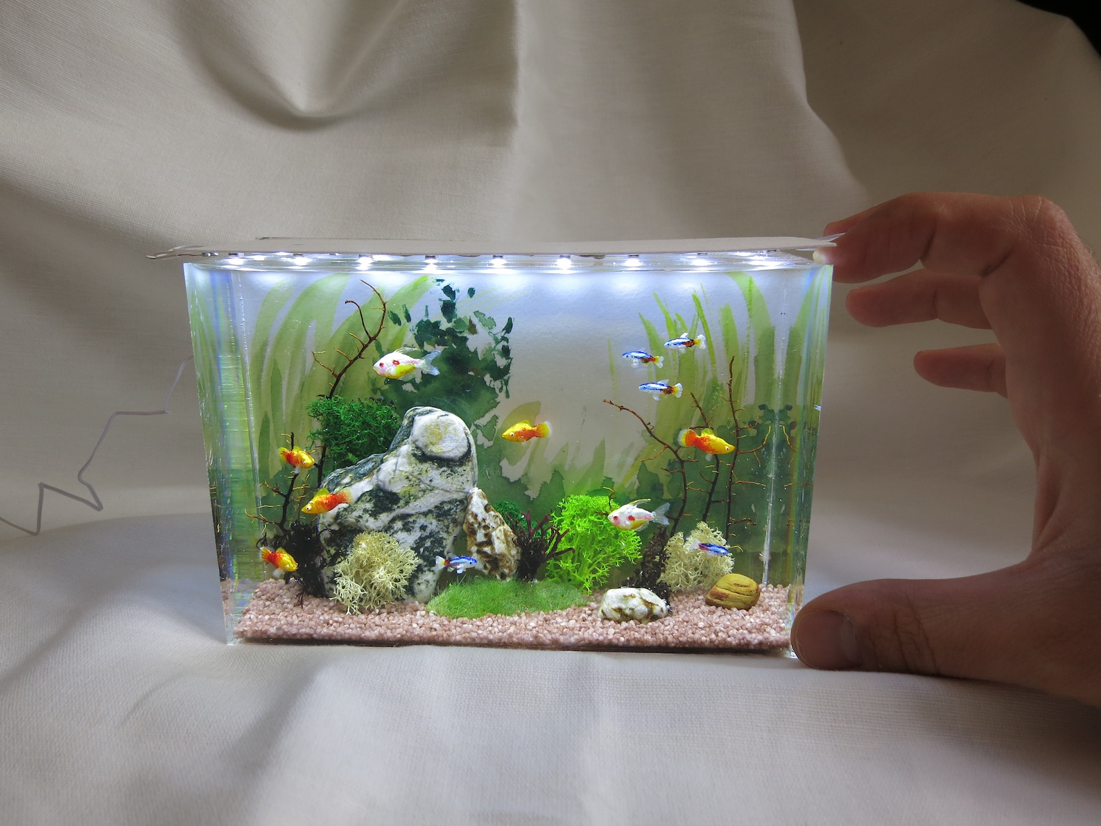Miniature aquarium fish tank for a dollhouse wall 112 scale Etsy