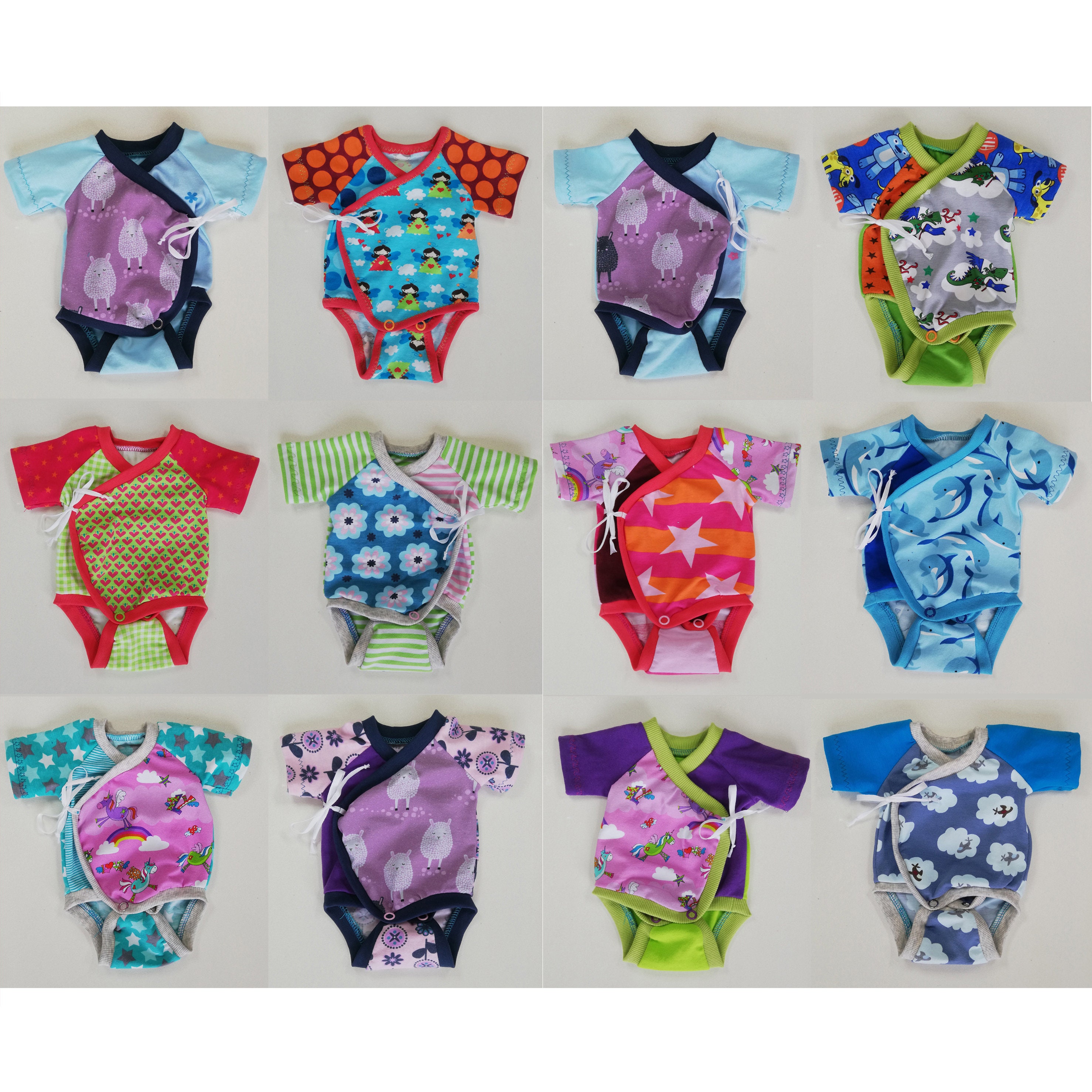 Pdf Kimono Bodysuit Sewing Pattern Gr. 4474 sizes Preemie Etsy