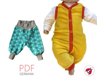 pdf - Romper Babytrousers "Starter" sewing pattern Gr. 44-92 (Preemie - 24 month)