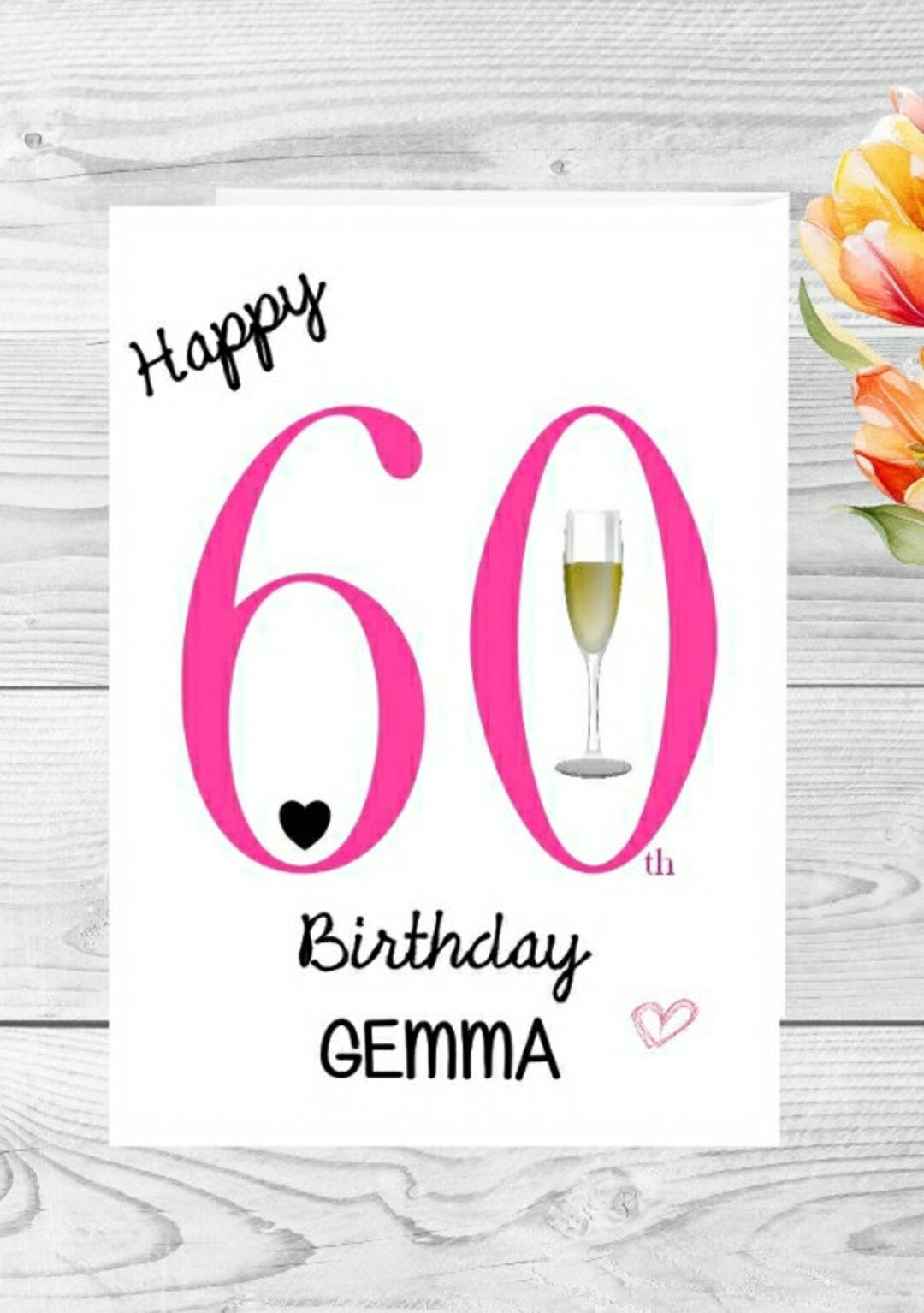 Personalised 60th Birthday Card for Her - 60 - Sixty Years Old - Wife ...