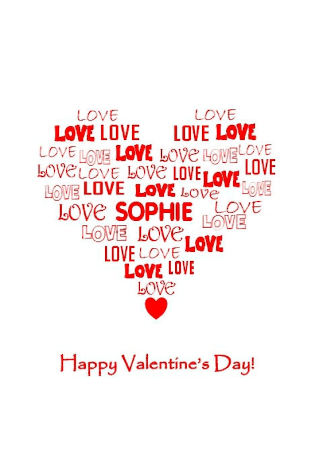 Personalised Valentine's Day Card for Her or Him - Girlfriend - Wife ...