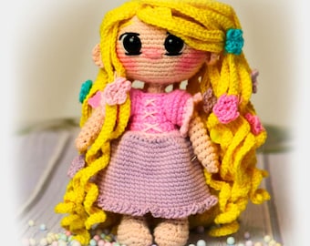 Pattern Tower Princess Amigurumi, doll crochet