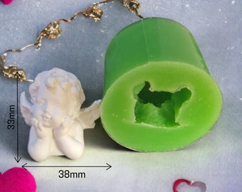 Silicone mold matt concrete mold casting mold for sculptures little angel (016)