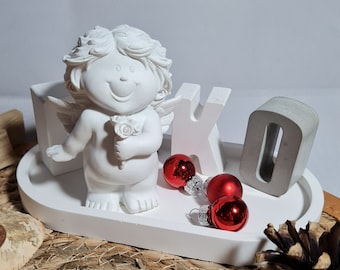 DIY 3D Mold, super quality, full-form mold, latex mold, concrete mold, 3D mold, rubber mold for figures angel gives bouquet of flowers (024