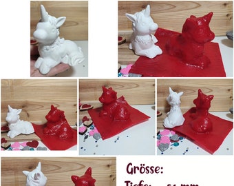 Handmade Latex Casting Mold Concrete Casting Mold Cute Unicorn Fantasy (099)