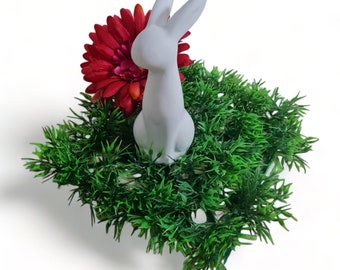 Full-form casting mold made of latex, casting mold for Easter decoration, sculptures slim rabbit (274) Cast Easter figures yourself with this latex mold
