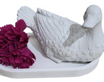 Concrete casting mold for concrete and ceramics I Ideal for casting concrete & Raysin idea I sitting goose I Goose Mold I Concrete casting mold goose I Casting concrete