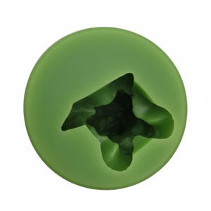 Draufsicht auf die grüne Silikonform „Mini Engel / Putte“ – klare Innenkontur der 3D Gießform für detailreiche Mini-Engel. Geeignet für Raysin, Keraflott, Feinbeton, Jesmonite oder Resin; ideal für DIY Weihnachtsdeko.