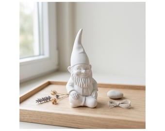 Sitting Gnome Casting Mold | 3D Latex Mold for Concrete, Raysin & Keraflott | DIY Garden Decoration | Handmade in Germany