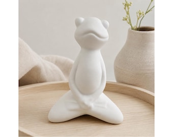 Yoga Frog Latex Casting Mold – Concrete Frog Figurine Raysin Keraflott DIY – Frog Garden Decoration Decorative Figurine approx. 11 cm – Handmade in Germany