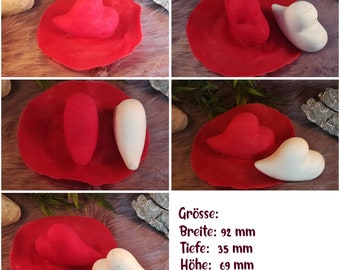 Latex full-form casting mold Latex mold Concrete casting mold Latex mold Casting mold for sculptures Love Love small heart 01 (045)