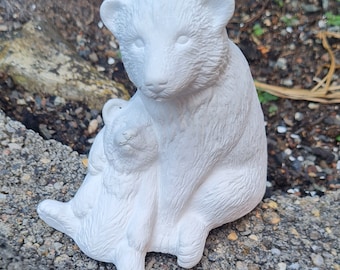 Casting mold for concrete and ceramics I Ideal for casting concrete & Keraflott ideas I Casting powder idea I Raysin idea I DIY I Bear mother with cub (300)