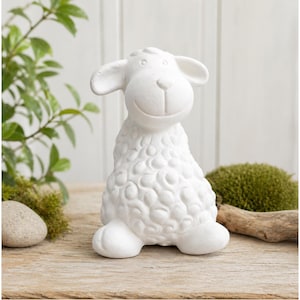 Sheep Latex Mold for Concrete Raysin Keraflott, Easter Spring Garden Decor Casting Mold approx. 14 x 9 cm, Handmade in Germany