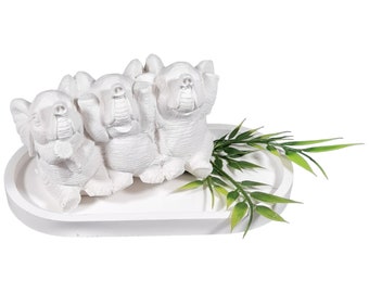 DIY mold made of latex, suitable for relief casting compounds Three wise elephants (294) Mold made of latex, concrete mold always a good gift idea