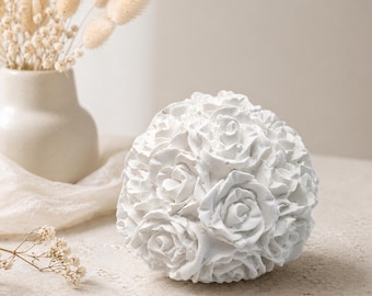 Betongießform aus Latex – Rosenkugel halb | 3D Gießform