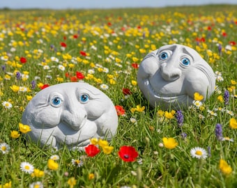 3D casting mold grinning or cheeky stone / latex mold concrete / concrete casting mold stone face / garden figure stone / concrete figure with face